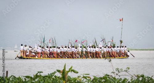 Phaung Daw U festival on Inle Lake in Myanmar photo