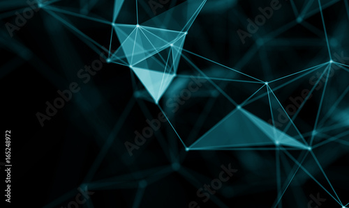 Abstract Blue Geometrical Background . Futuristic technology style. Neon Sign . Futuristic Technology HUD Element . Elegant Abstract background . Big data visualization .