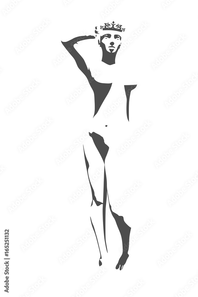 Sexy women silhouette with crown. Fashion mannequin of queen. Female figure posing. Sexy women silhouette with crown. Fashion mannequin of queen. Female figure posing.