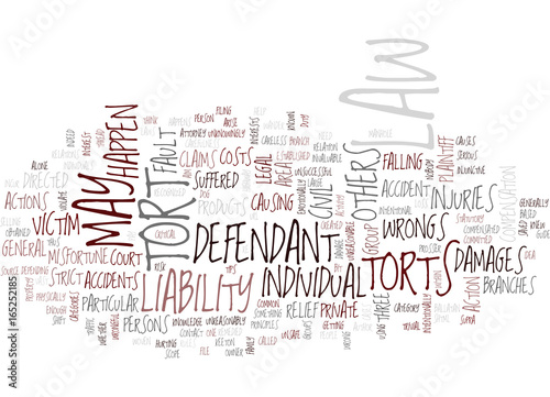 YOU AND THE TORT LAW A GUIDE Text Background Word Cloud Concept
