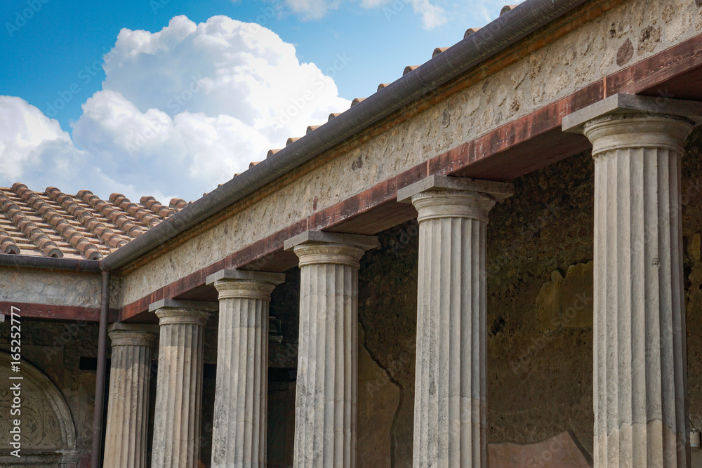 Pompeii Ruins Columns in Residence
