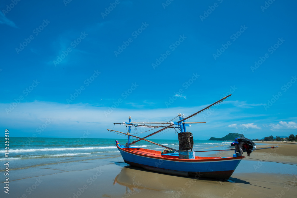  fisherman's boat  on the beach