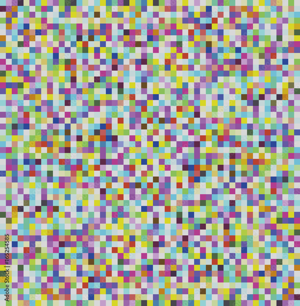 Technical geometric pixel Mosaic pattern background of different colors