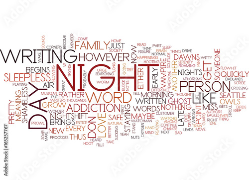 THE NIGHTSHIFT Text Background Word Cloud Concept