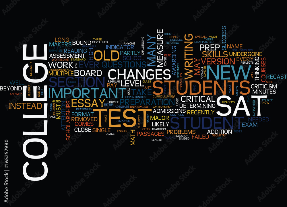 THE NEW SAT Text Background Word Cloud Concept Stock Vector | Adobe Stock