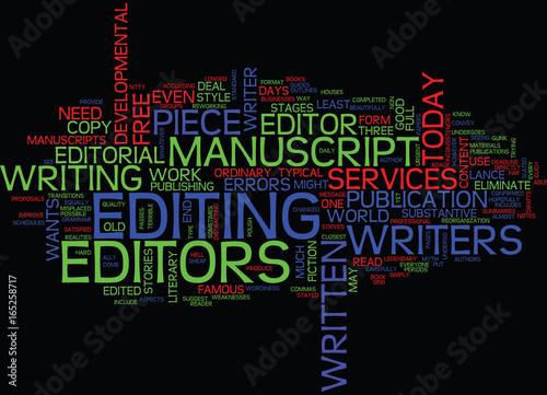 THE NEED FOR EDITORIAL SERVICES Text Background Word Cloud Concept