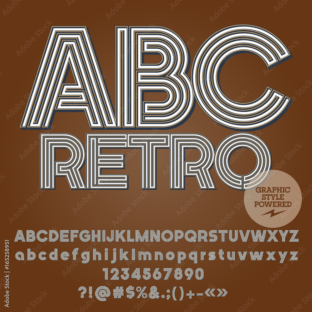 Vector set of old fashioned Alphabet letters, numbers and symbols ...
