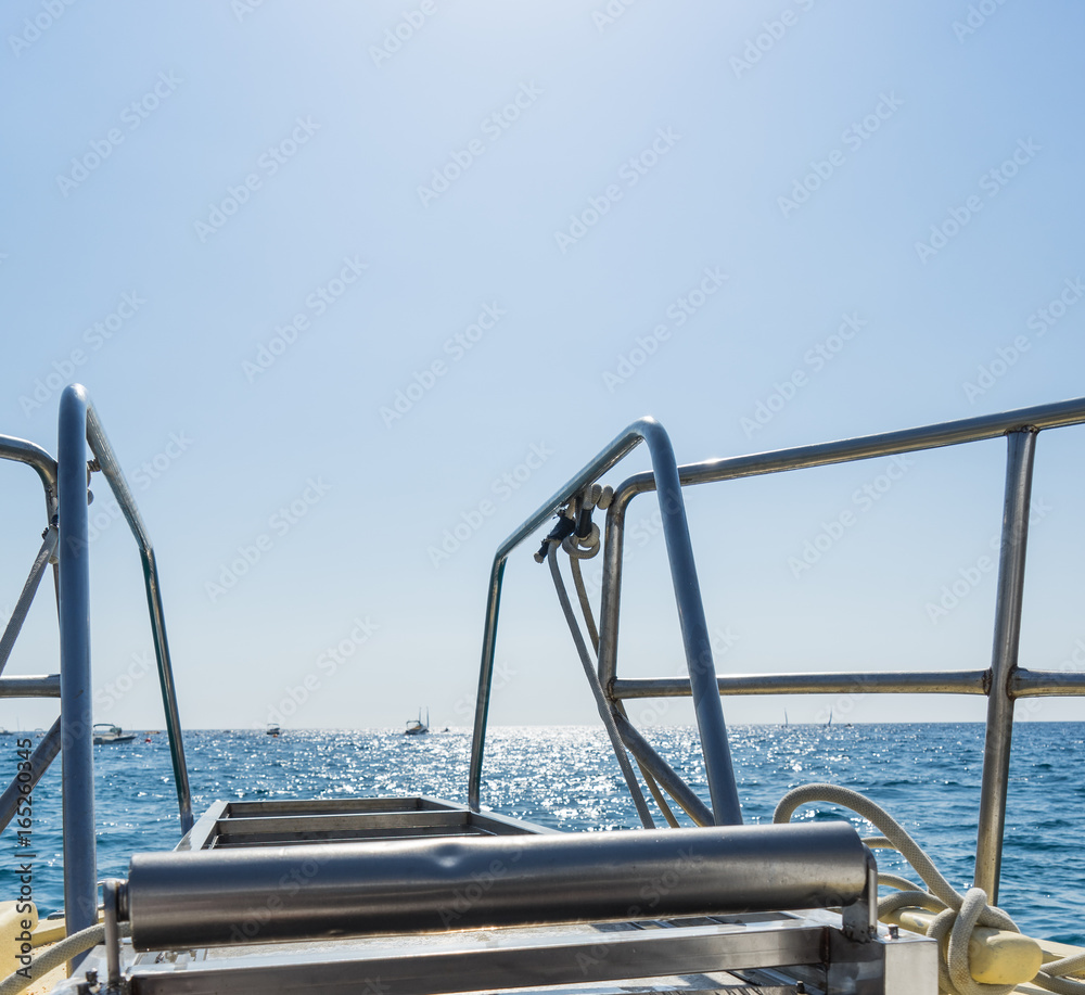 Beautiful landscape view from a boat on the sea Beautiful landscape view from a boat on the sea