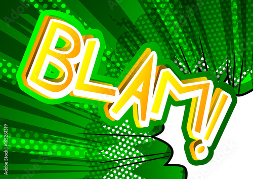 Blam! - Vector illustrated comic book style expression.