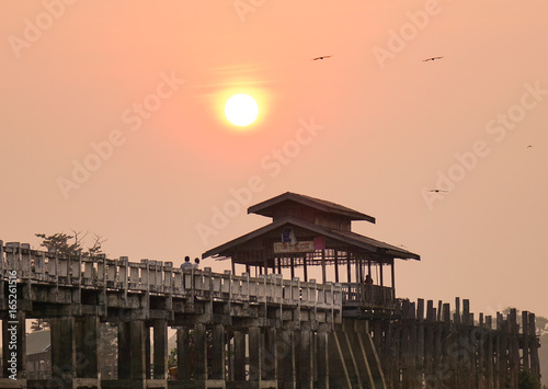 U Bein Bridge in Mandalay, Myanmar photo