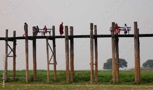 U Bein Bridge in Mandalay, Myanmar photo