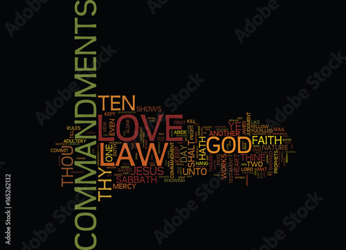 THE LAW OF LOVE Text Background Word Cloud Concept
