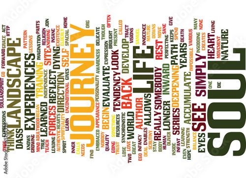 THE LANDSCAPE OF THE SOUL Text Background Word Cloud Concept