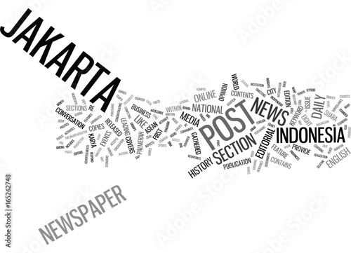 THE JAKARTA POST Text Background Word Cloud Concept