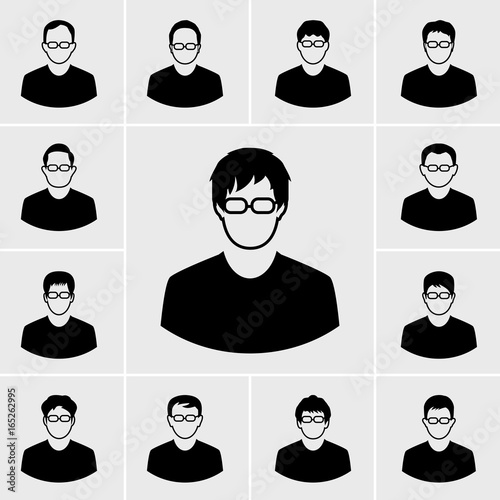 icons man vector set