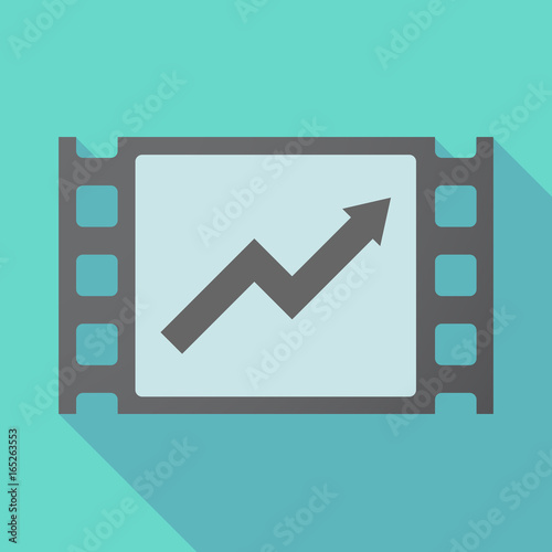 Long shadow film frame with a graph