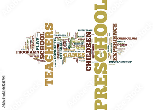 THE IMPORTANCE OF PRESCHOOL TEACHERS Text Background Word Cloud Concept