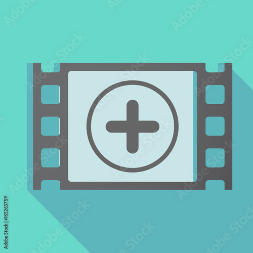 Long shadow film frame with a sum sign