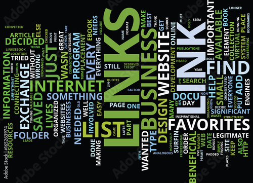 THE IMPORTANCE OF LINKS Text Background Word Cloud Concept