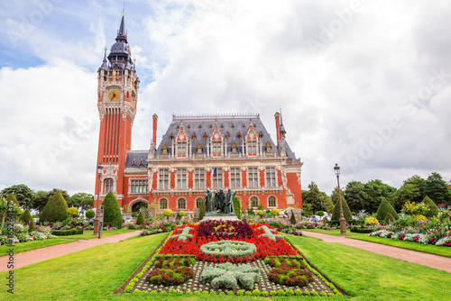 Fotografi béffroi de Calais et ses statues de Rodin