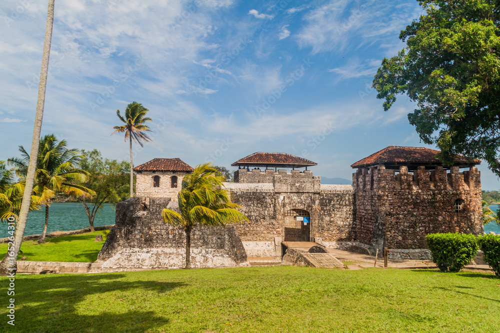 Castillo de San Felipe, Spanish colonial fort at the entrance to Lake Izabal in eastern Guatemala.