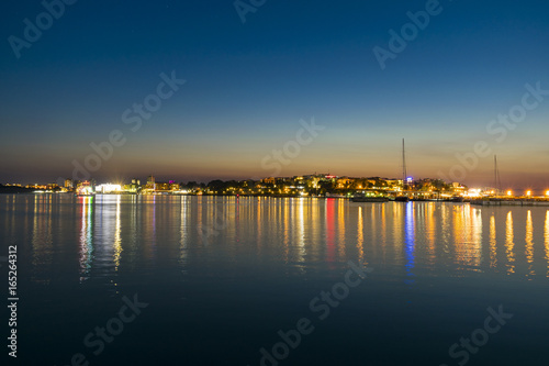 Water reflection of city lights Nessebar © Kemal