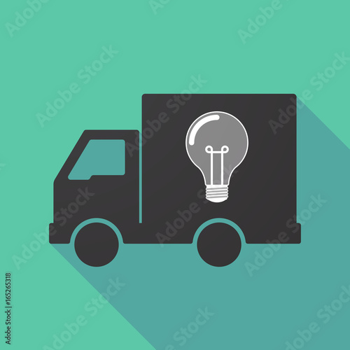 Long shadow truck with a light bulb