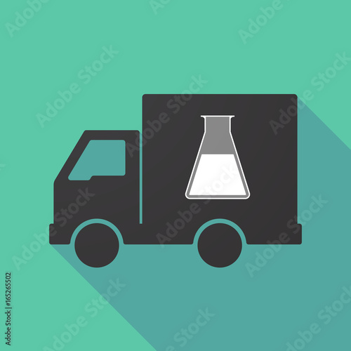 Long shadow truck with a flask