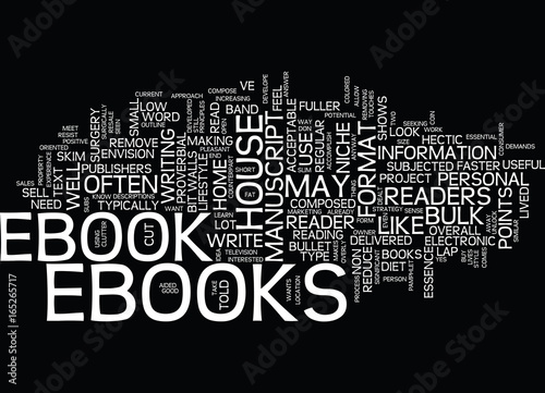 THE EBOOK SLIM DOWN Text Background Word Cloud Concept