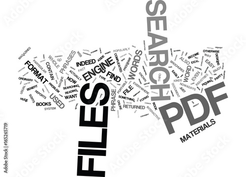 THE EASY WAY TO SEARCH PDF FILES Text Background Word Cloud Concept