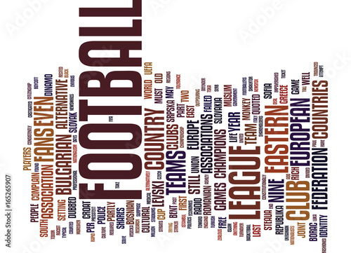 THE EASTERN LEAGUE Text Background Word Cloud Concept