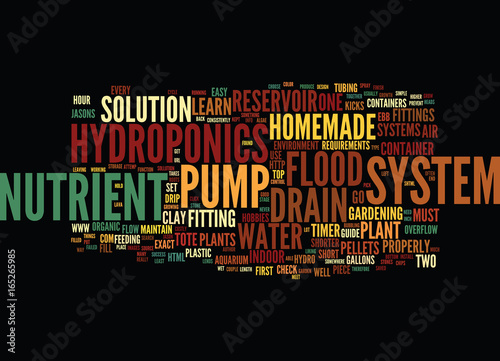 THE EASIEST HOMEMADE HYDROPONICS SYSTEM Text Background Word Cloud Concept