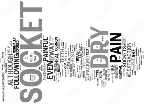 THE DRY SOCKET Text Background Word Cloud Concept