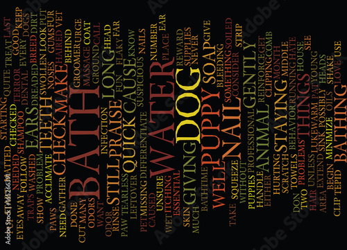 THE DREADED BATH Text Background Word Cloud Concept