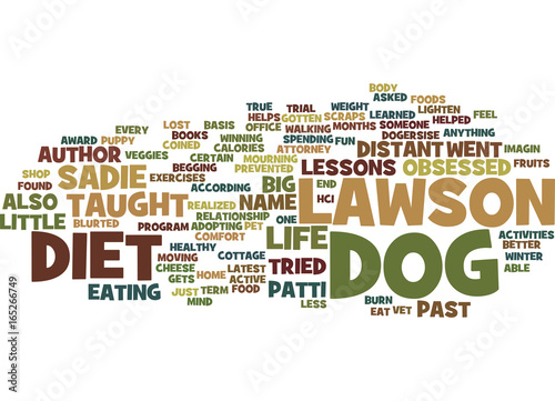 THE DOG DIET Text Background Word Cloud Concept photo