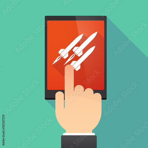 Long shadow tablet PC with missiles