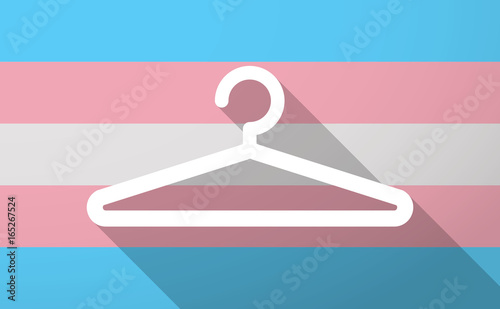 Long shadow  trans gender flag with a hanger