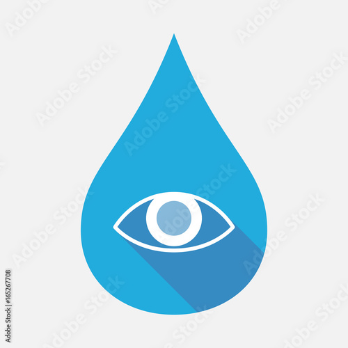 Isolated water drop with an eye