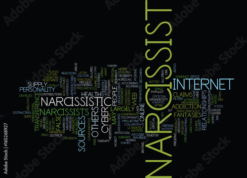 THE CYBER NARCISSIST Text Background Word Cloud Concept