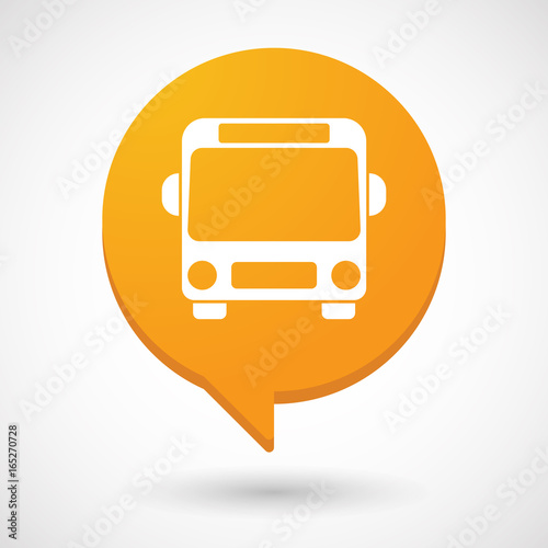 Isolated comic balloon with  a bus icon