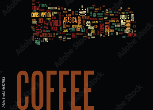 THE COFFEE CULTURE IN THE USA Text Background Word Cloud Concept