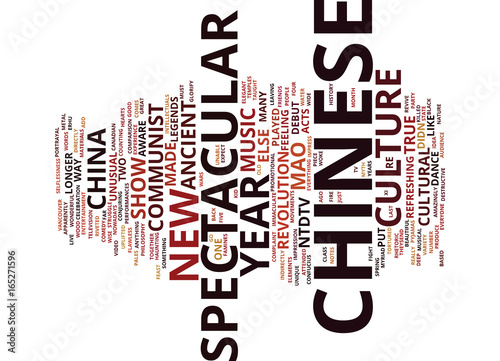 THE CHINESE NEW YEAR SPECTACULAR WILL NOT FAIL TO IMPRESS Text Background Word Cloud Concept