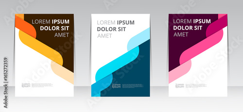 Vector abstract design cover report layout brochure poster template.