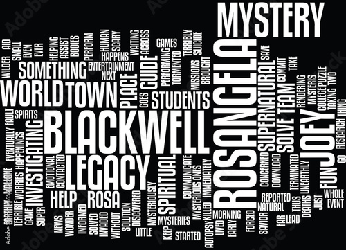 THE BLACKWELL LEGACY Text Background Word Cloud Concept