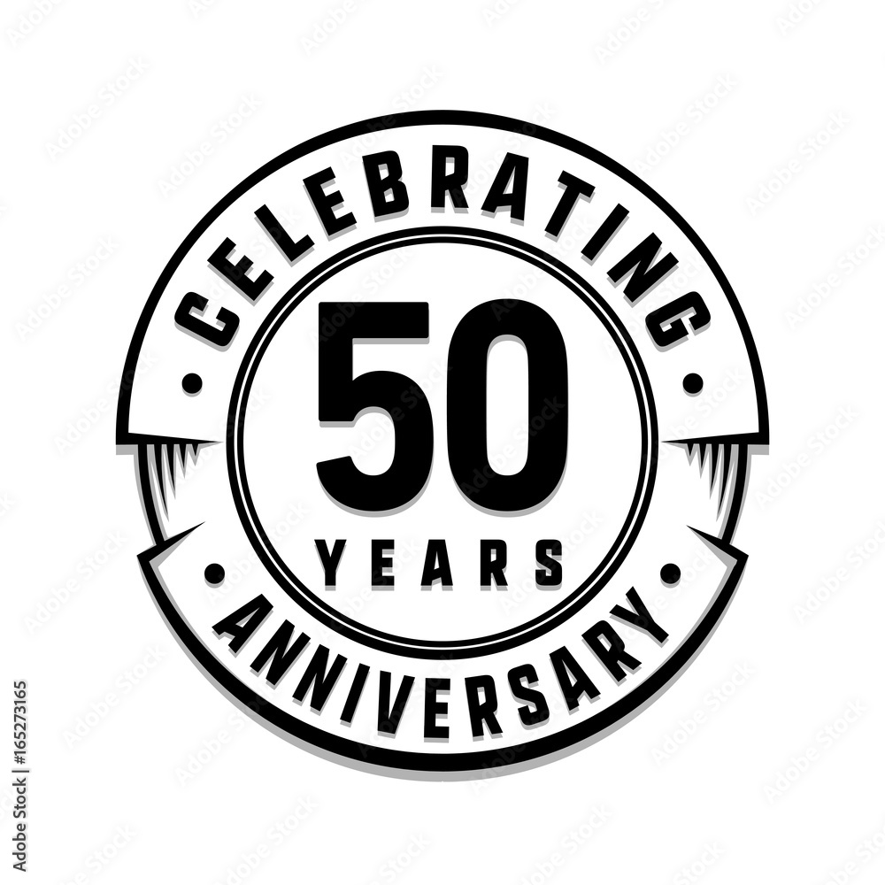 50 years anniversary logo template. Vector and illustration.
