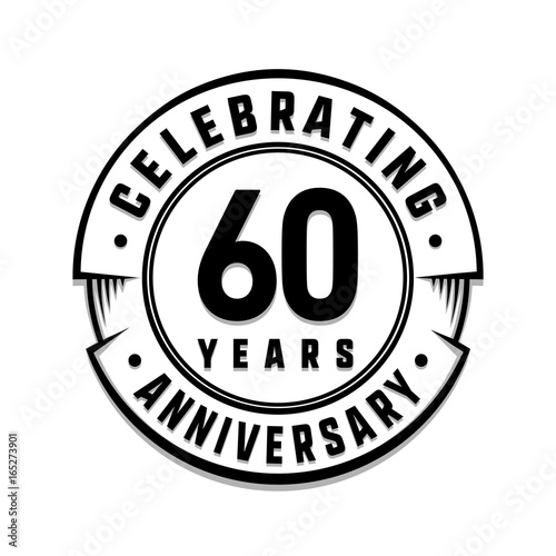 60 years anniversary logo template. Vector and illustration.
