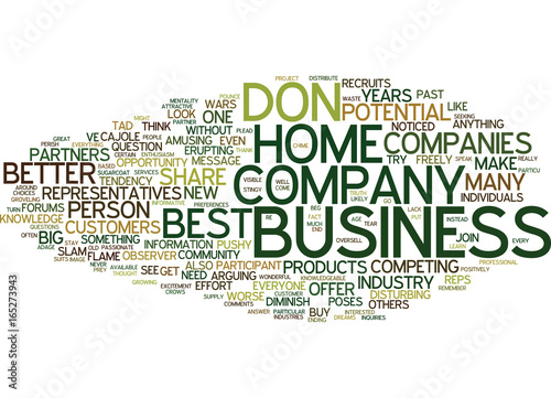 THE BEST HOME BUSINESS Text Background Word Cloud Concept