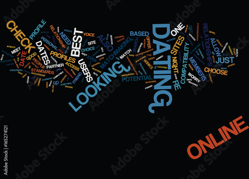 THE BEST DATES ARE ONLINE Text Background Word Cloud Concept