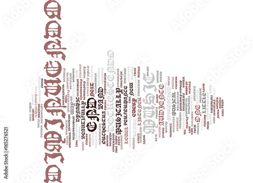 THE ART OF THE DECRESCENDO Text Background Word Cloud Concept photo