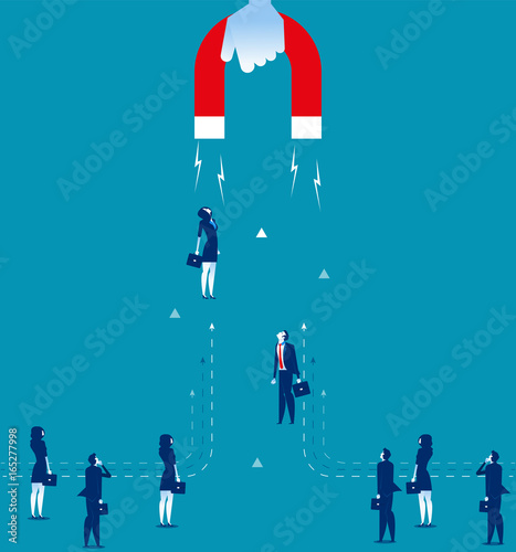 Power of attraction. Concept business vector illustration.
